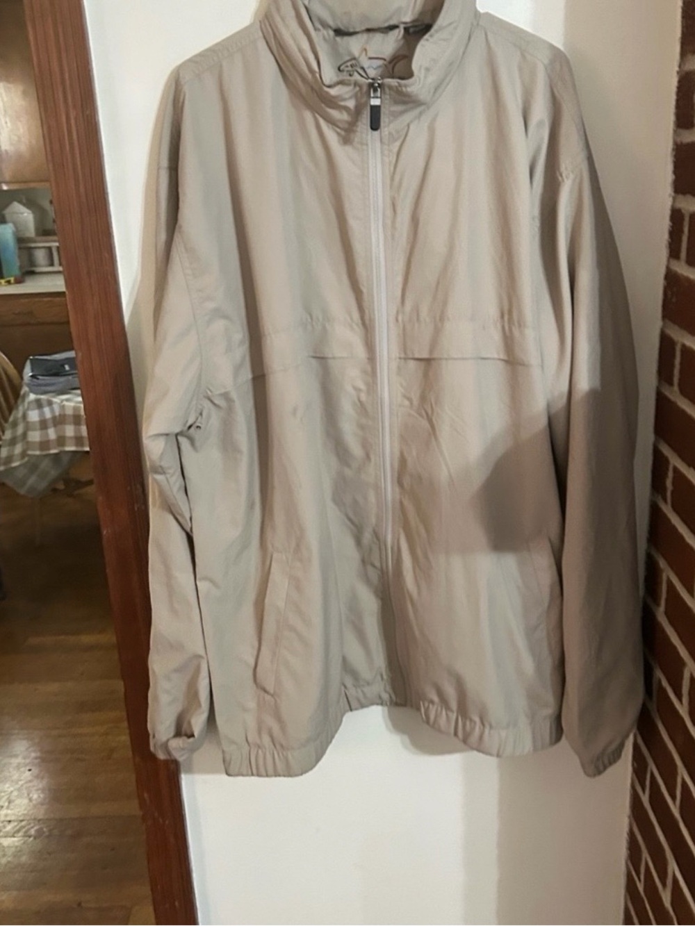 Greg Norman Collection Size XLT Beige Windbreaker Jacket